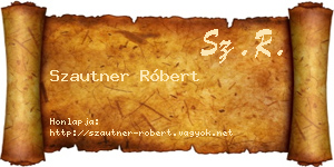 Szautner Róbert névjegykártya